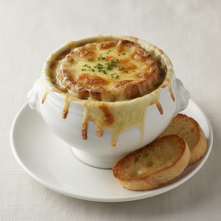 Soupe à l'oignon gratinée
