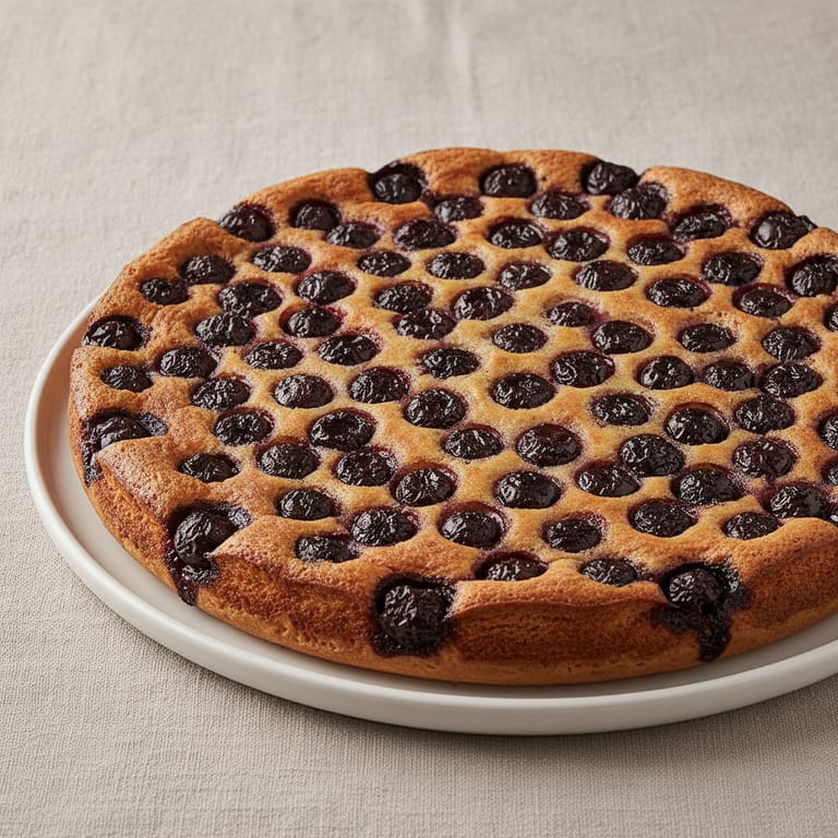 Clafoutis d'été aux cerises noires