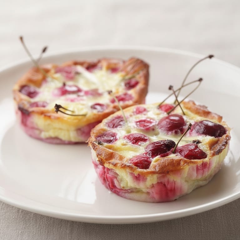 Mini cherry clafoutis