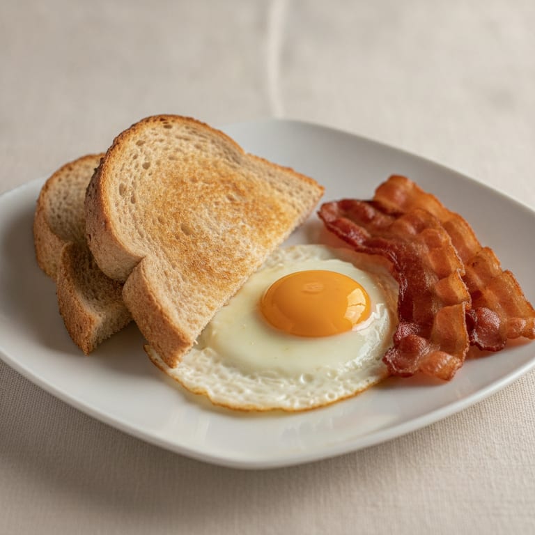 Toast oeuf bacon