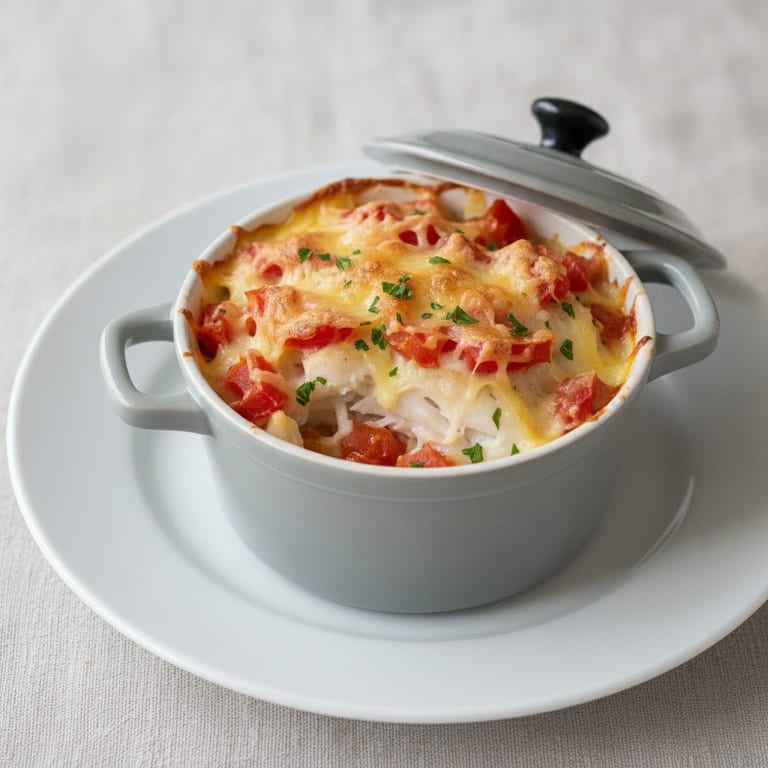 Cod with tomatoes (and cheese)