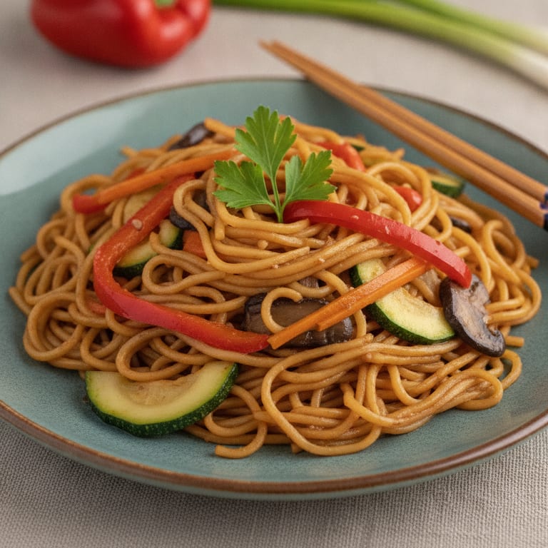 Nouilles chinoises aux légumes et aux épices