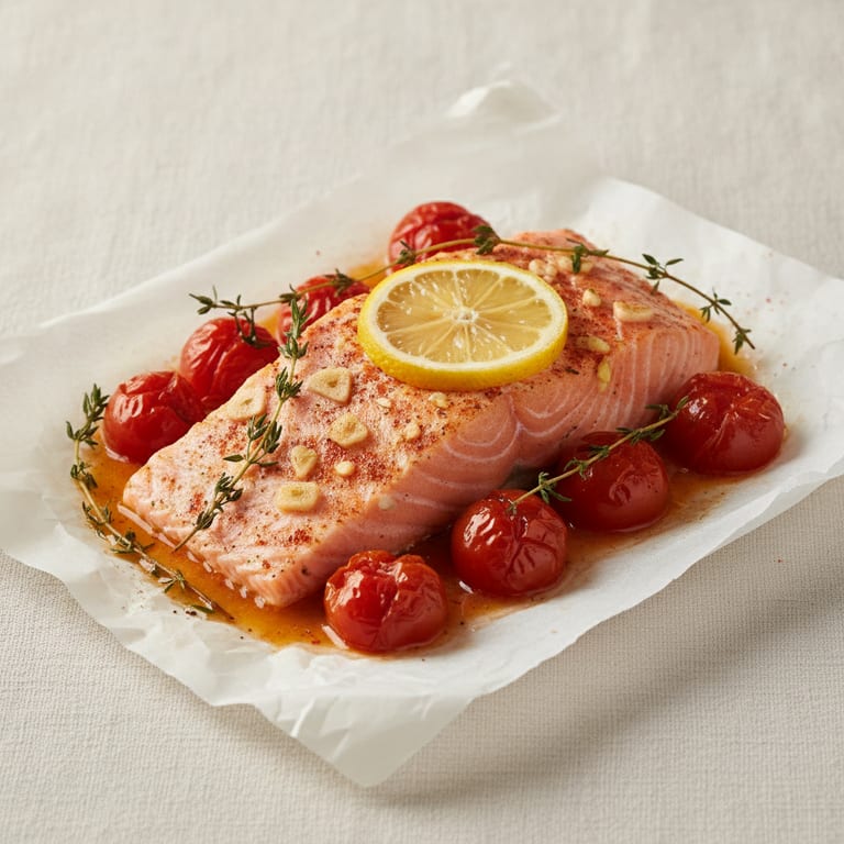 Amour de saumon en papillote