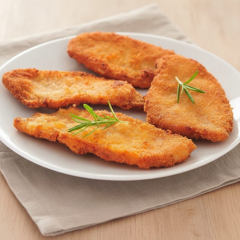Escalopes de poulet panées