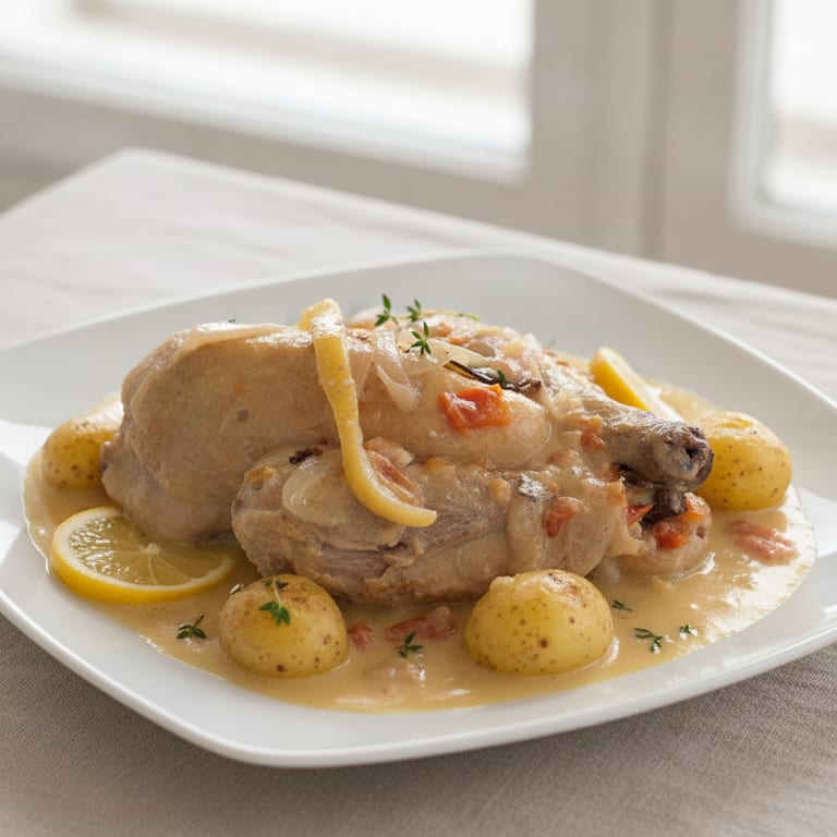 Pintade sauce citron