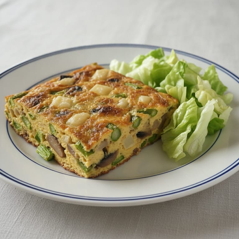 Omelette aux asperges et au comté