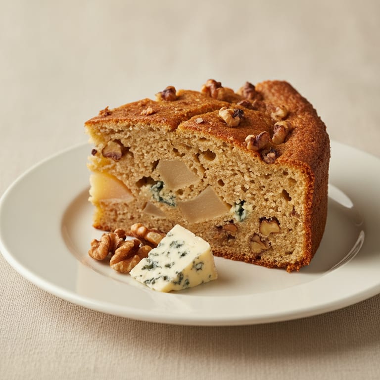 Cake à la poire et au roquefort