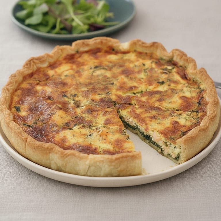 Quiche au saumon et aux épinards