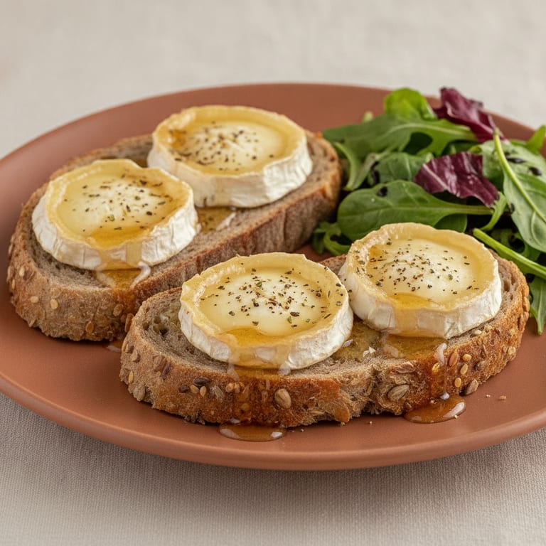 Goat cheese and honey tartine