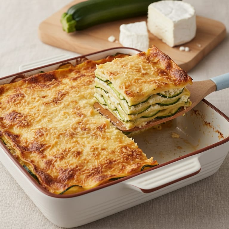 Lasagnes aux courgettes et au chèvre