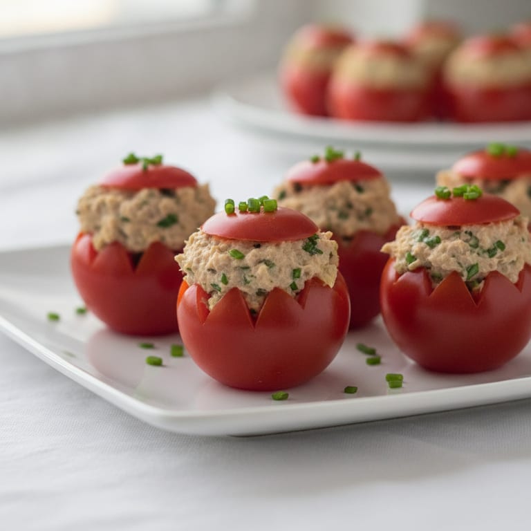 Tomates cerise farcies au thon