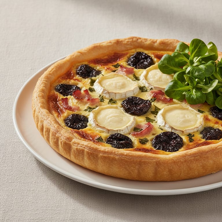 Tarte salée au chèvre et aux pruneaux
