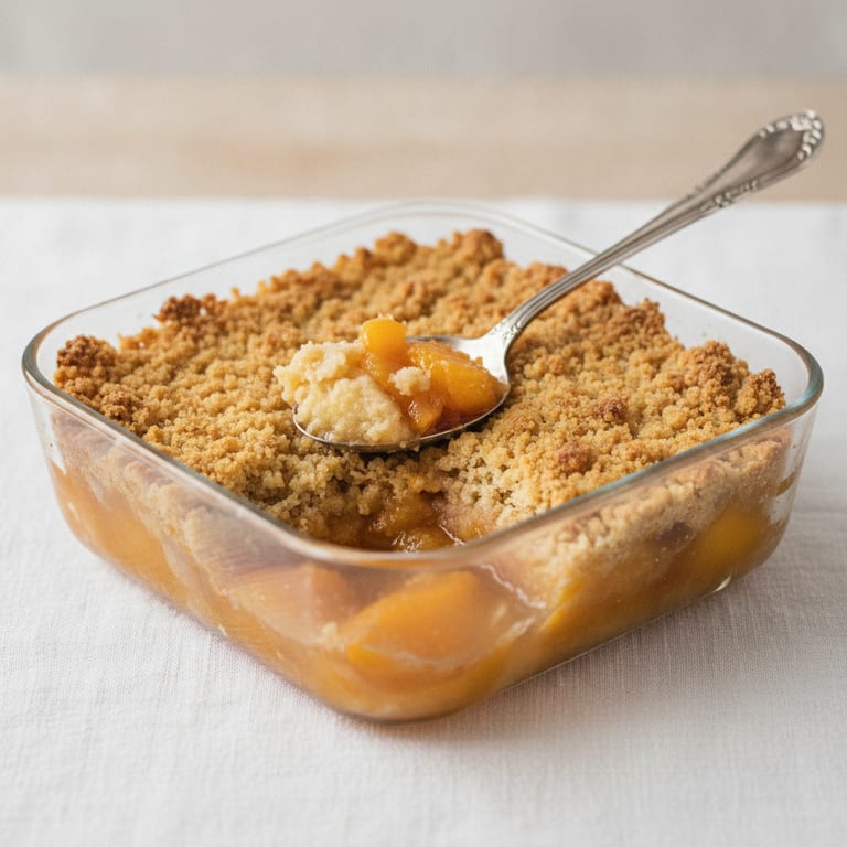 Crumble d'été aux pêches