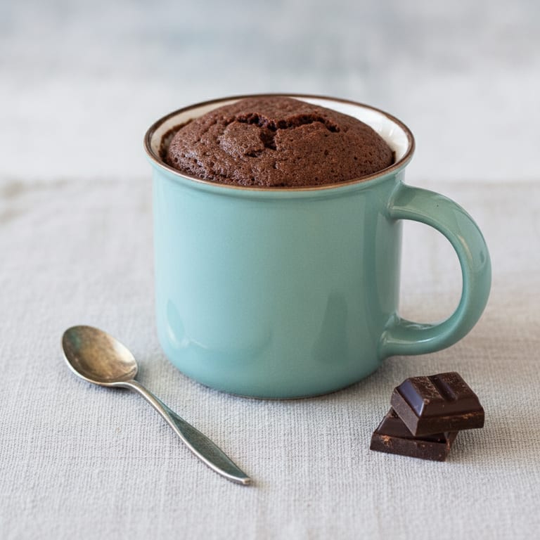 Mugcake au chocolat (gâteau individuel cuit au micro-ondes)