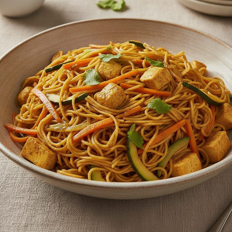WOK de dinde au curry et nouilles chinoises