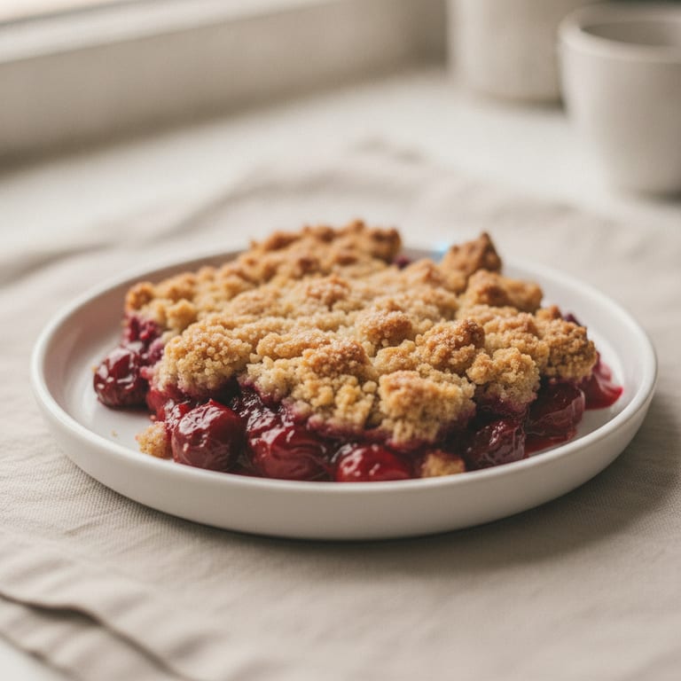 Crumble aux cerises