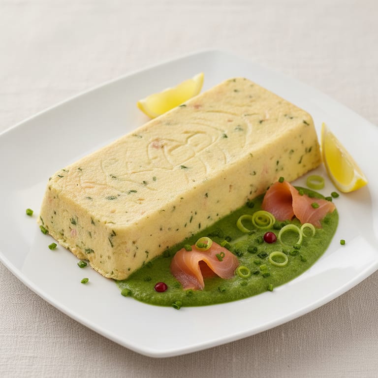 Pain de saumon au coulis de poireau