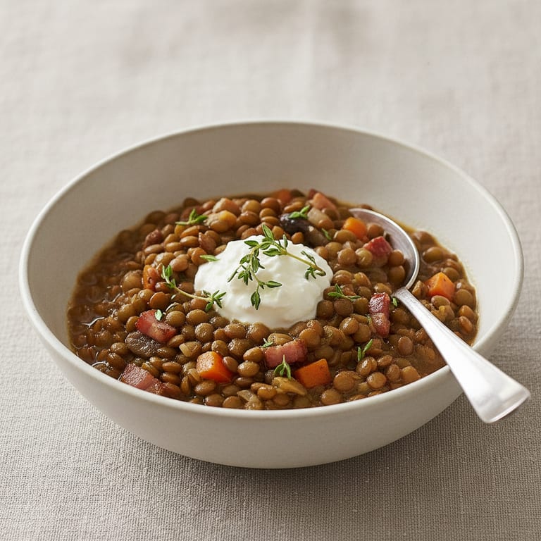 Ragoût de lentilles vertes