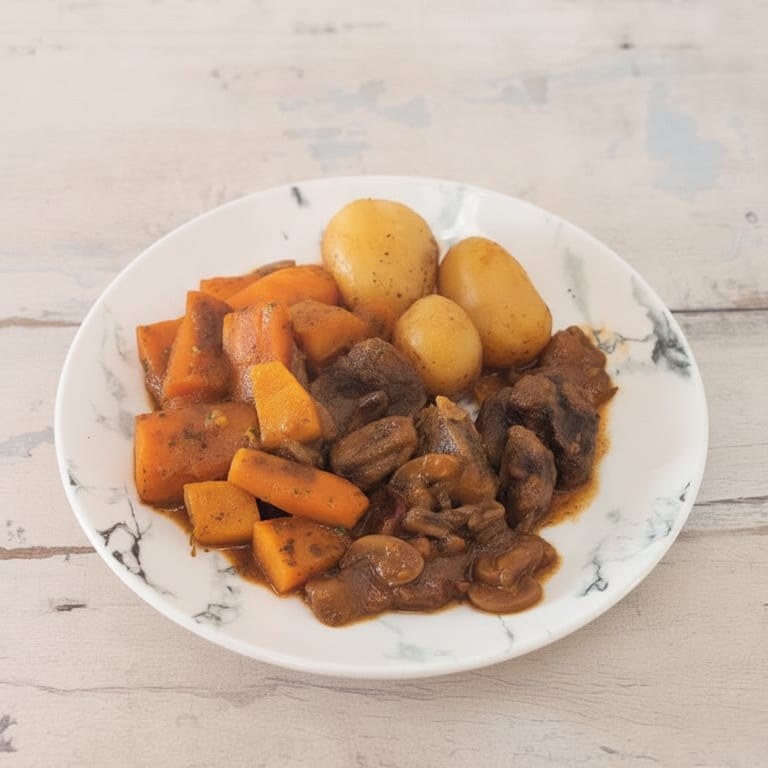 Joue de boeuf mijotée aux légumes