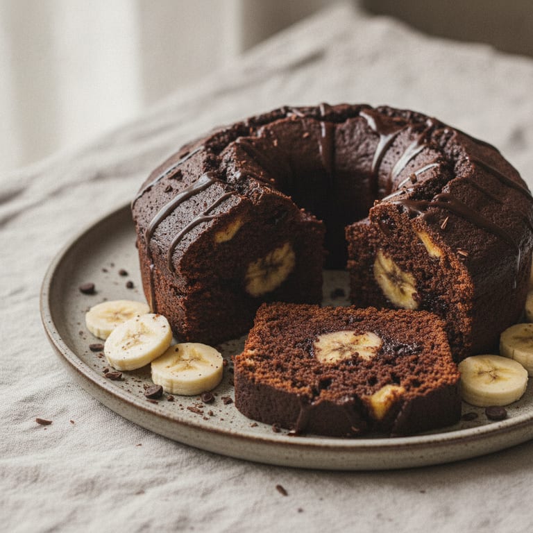 cake tendre chocolat - banane