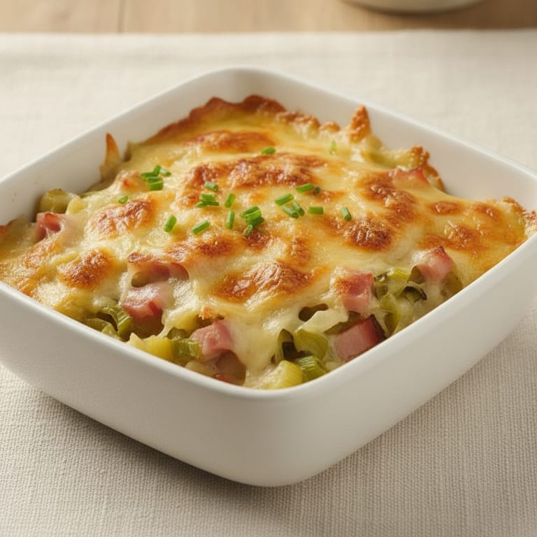 Tartiflette de poireaux