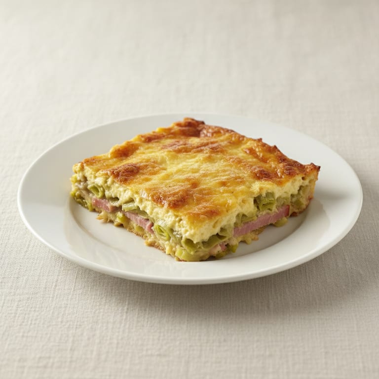 Poireaux gratinés au jambon
