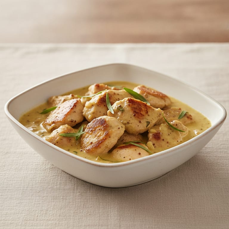 Poulet à la moutarde et à l'estragon