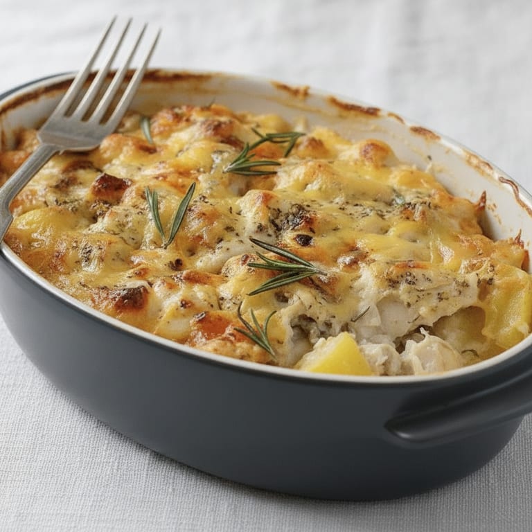 Gratin aux restes de poisson