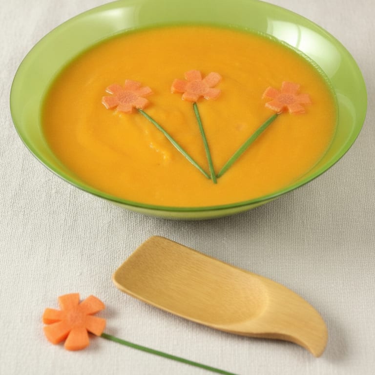 Petite soupe de carottes au lait de coco