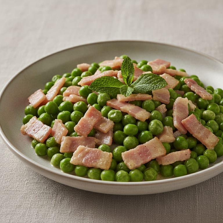 Petits pois aux lardons