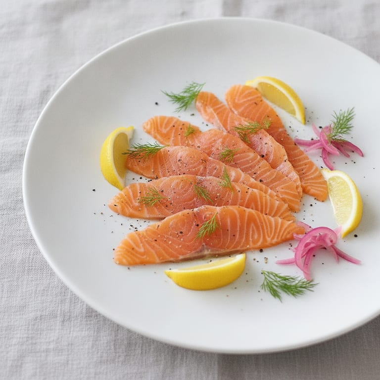 Saumon cru mariné ('gravad lax' en suédois)