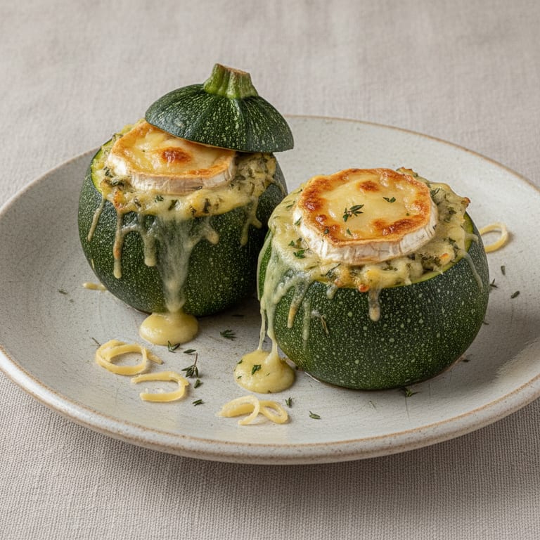 Courgettes rondes au chèvre