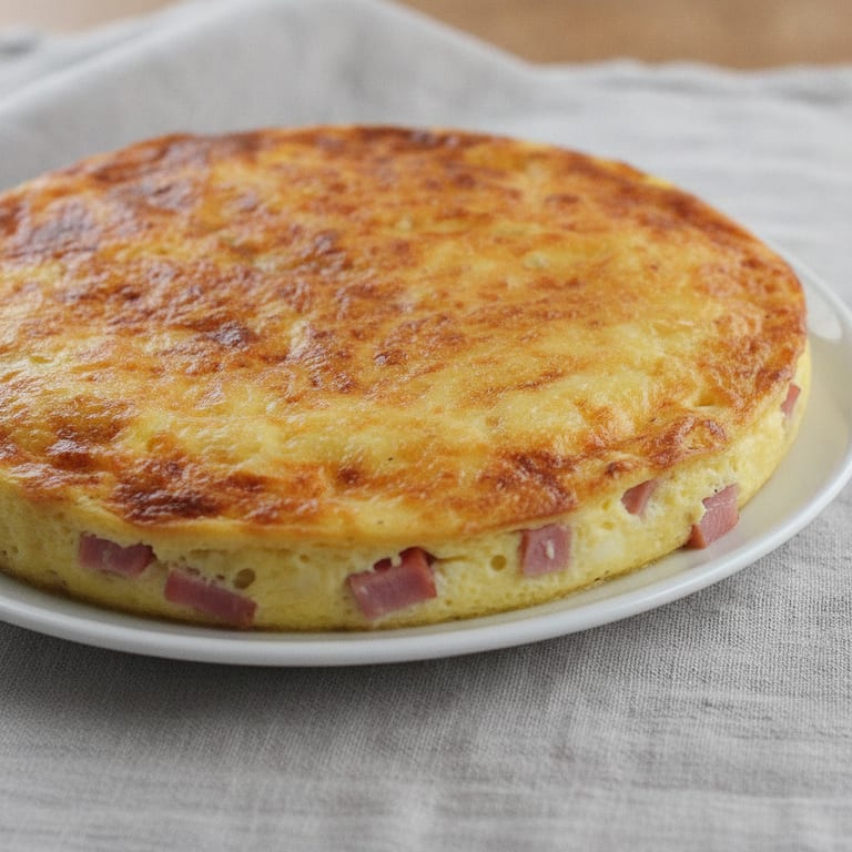 Quiche sans pâte au jambon et au gruyère