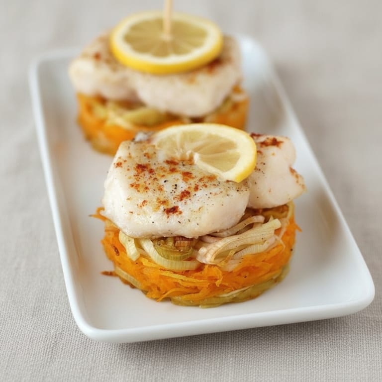 Filets de poisson au four aux petits légumes