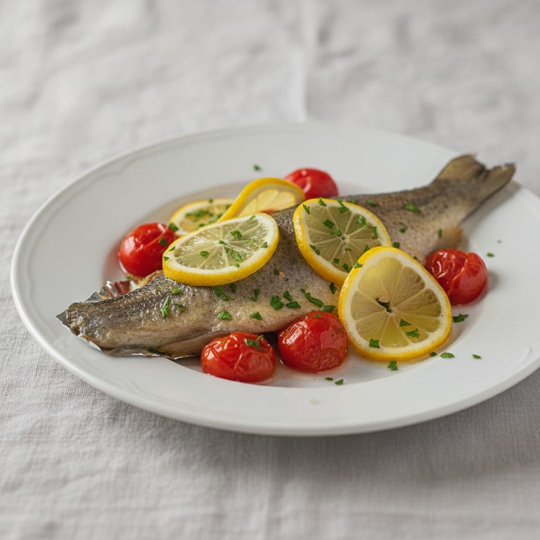 Papillotes de truites à la tomate et au citron