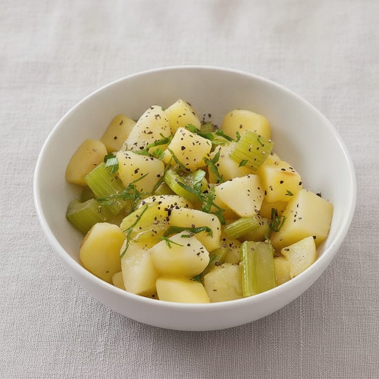 Pomme de terre au céleri branche