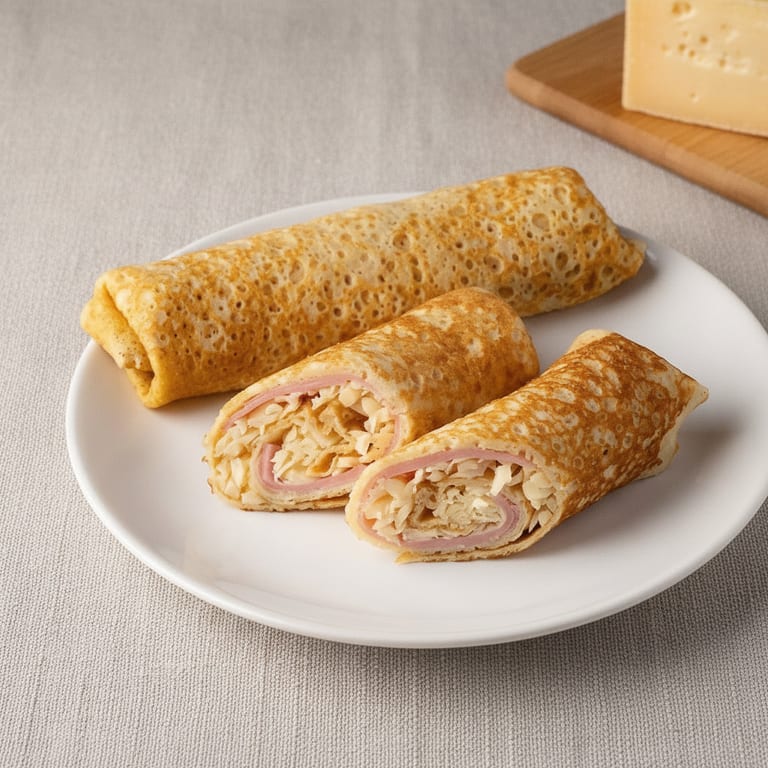 Crêpes jambon fromage