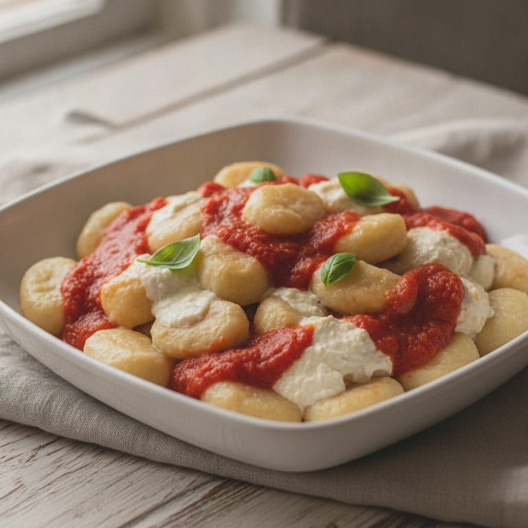 Gnocchis au fromage blanc et sauce tomate