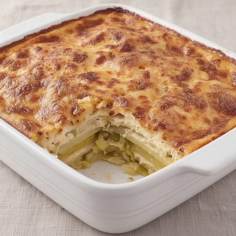 Gratin fondant aux pommes de terre et poireaux