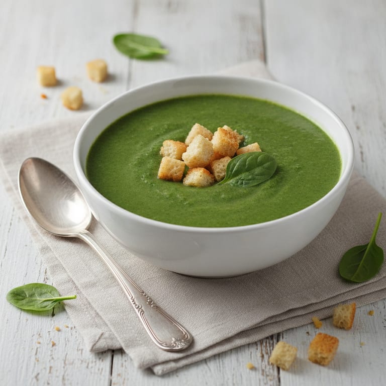 Soupe aux épinards