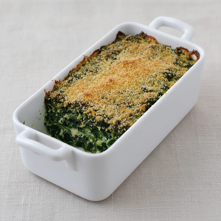 Gratin d'épinards au parmesan