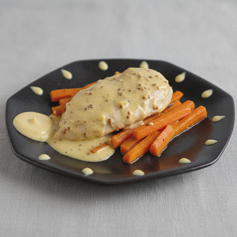 Papillotes de poulet à la moutarde