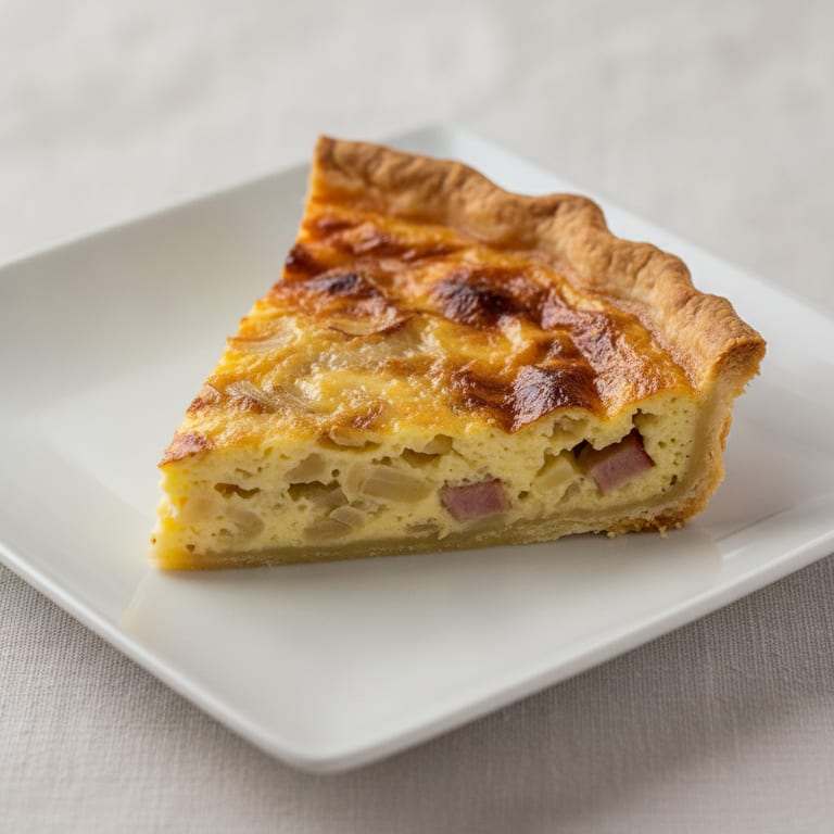 Quiche à l'oignon et aux lardons fumés