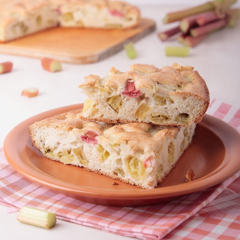 Gâteau à la rhubarbe