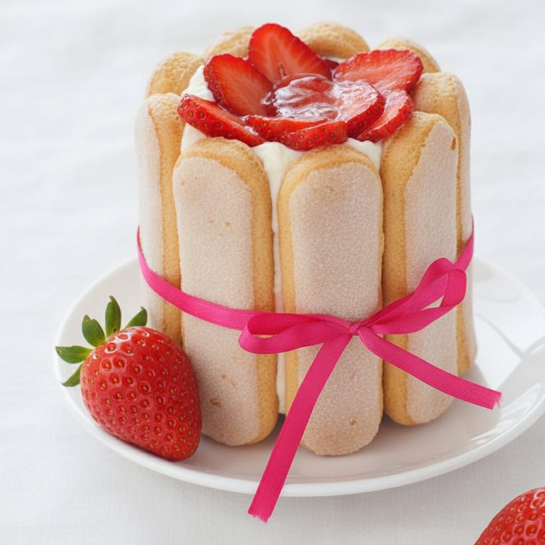 Charlotte aux fraises et fromage blanc