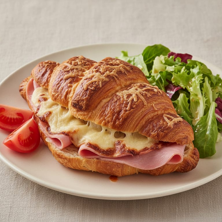 Croissant au jambon facon brasserie