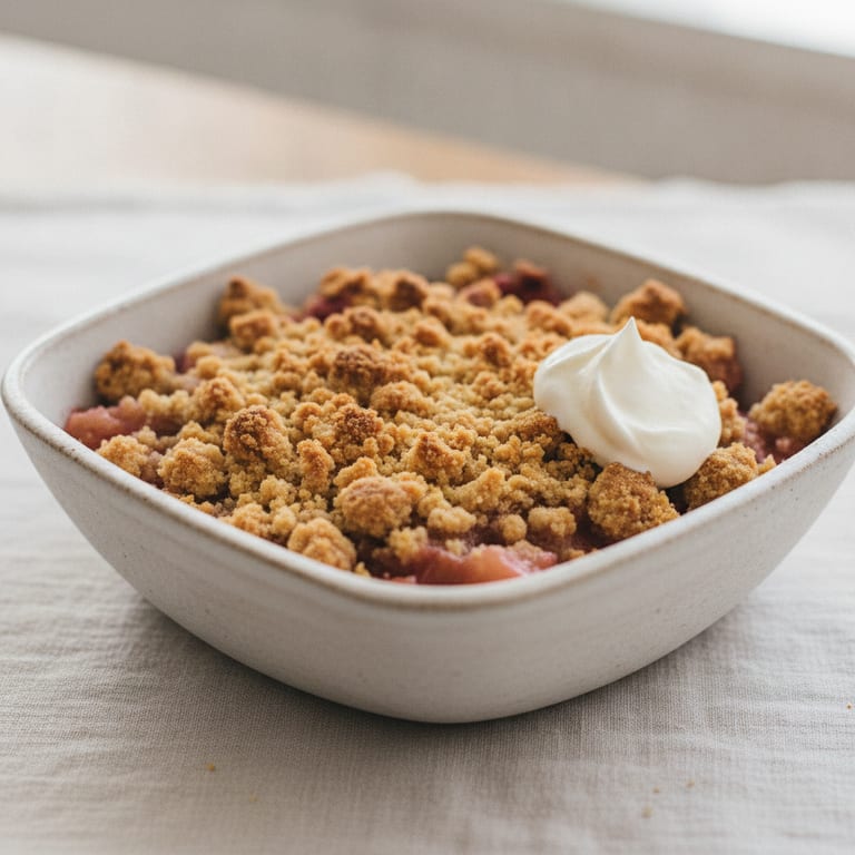 Crumble à la rhubarbe