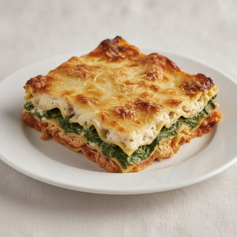 Lasagnes au poulet et aux épinards