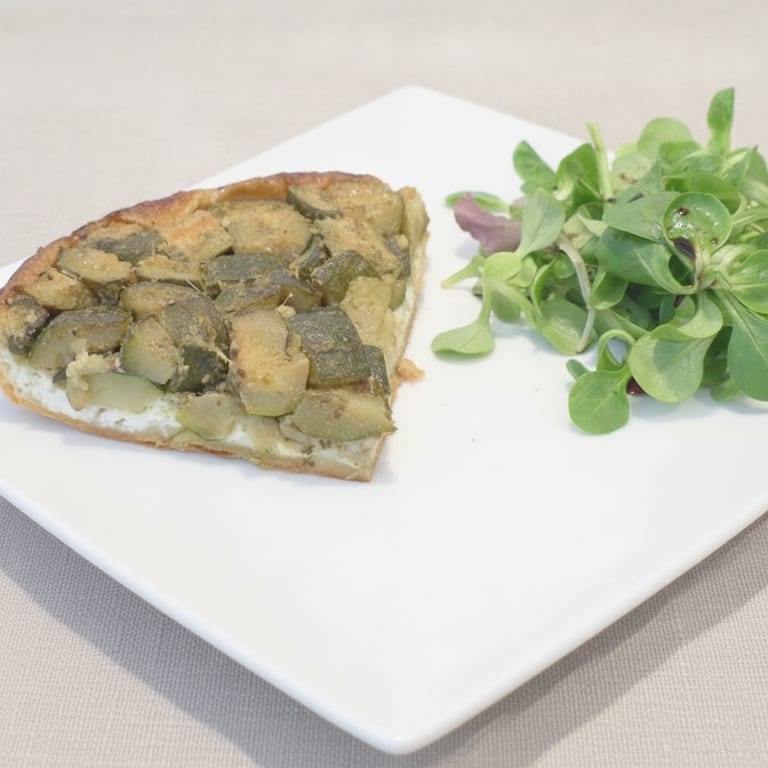 Tatin de courgettes et chèvre au pesto