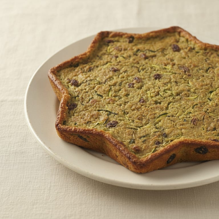 Galette couscous courgettes à la menthe et aux raisins secs